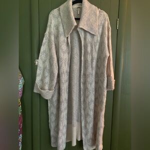 Free People Soft Gray Textured Sweater